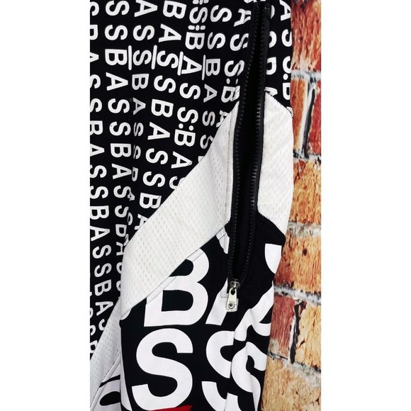 BASS by Ron Bass Black White AOP 2XL Men’s Shorts Zippered Pockets - Picture 2 of 5